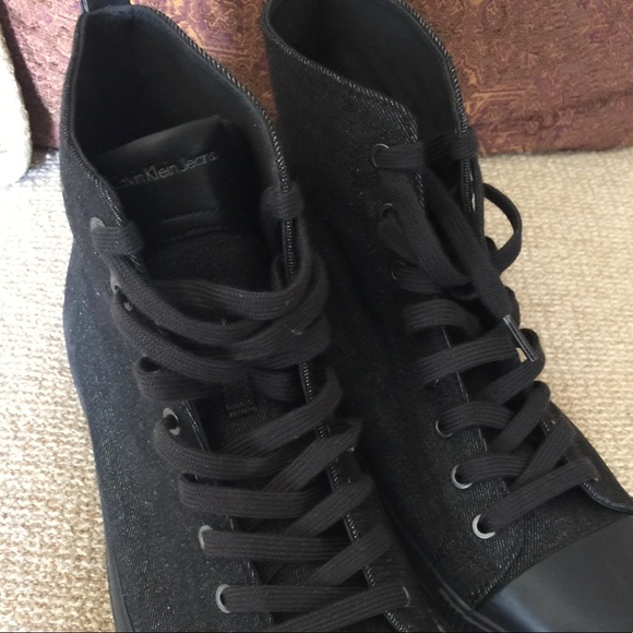calvin klein black high tops